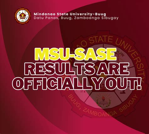 sase result rating msumain edu ph|Mindanao State University .